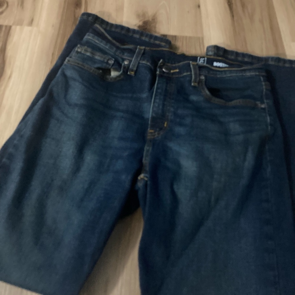 George Mens Bootcut Dark Blue Denim Stretch Jeans 29x30